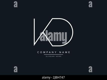 alphabet letters monogram icon logo KD Stock Vector