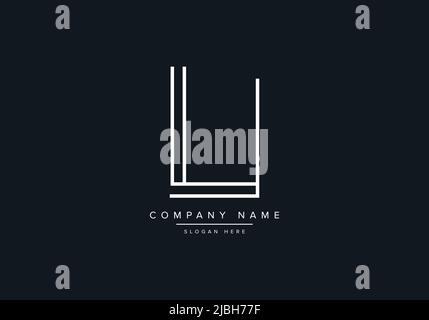alphabet letters monogram icon logo LL Stock Vector