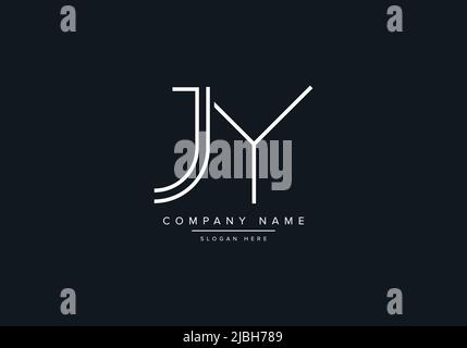 alphabet letters monogram icon logo JY Stock Vector