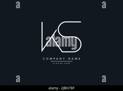 alphabet letters monogram icon logo KS Stock Vector