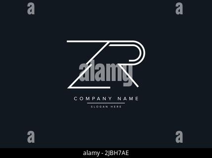 alphabet letters monogram icon logo ZR Stock Vector
