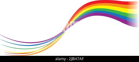 Rainbow Swirl Decorative Banner Stock Vector