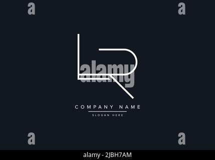 alphabet letters monogram icon logo LR Stock Vector