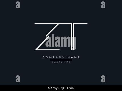 alphabet letters monogram icon logo ZT Stock Vector