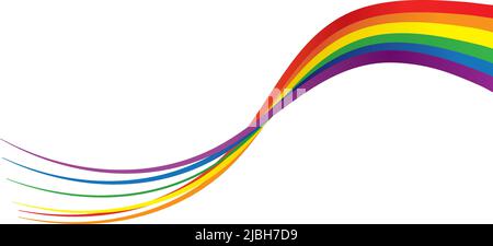 Rainbow Swirl Decorative Banner Stock Vector