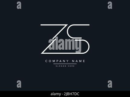 alphabet letters monogram icon logo ZS Stock Vector