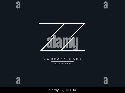 alphabet letters monogram icon logo ZZ Stock Vector