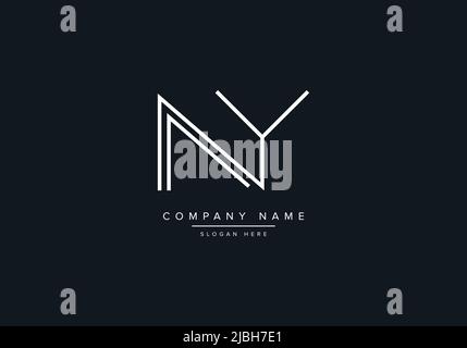 alphabet letters monogram icon logo NY Stock Vector