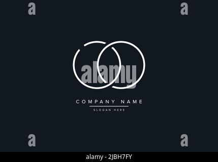 alphabet letters monogram icon logo OO Stock Vector