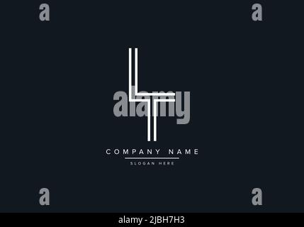 alphabet letters monogram icon logo LT Stock Vector