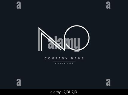 Creative Letters NO Logo Design Vector Template. Stock Vector