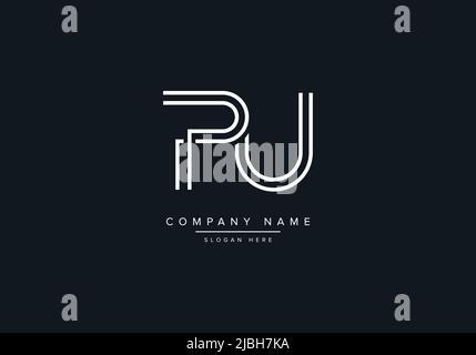 Creative Letters PU Logo Design Vector Template. Stock Vector