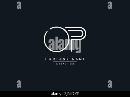 Creative Letters OP Logo Design Vector Template. Stock Vector