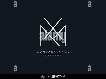 Creative Letters MX Logo Design Vector Template. Stock Vector