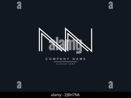 Creative Letters NN Logo Design Vector Template. Stock Vector