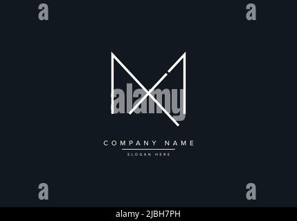 Creative Letters MX Logo Design Vector Template. Stock Vector