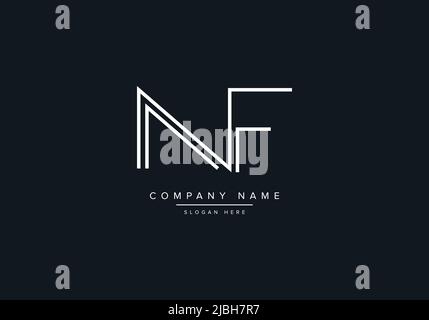 Creative Letters MF Logo Design Vector Template. Stock Vector