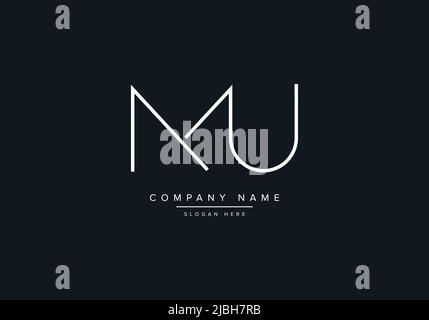 Creative Letters MU Logo Design Vector Template. Stock Vector