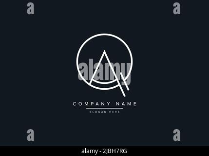 Creative Letters QA Logo Design Vector Template. Stock Vector