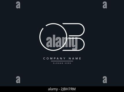 Creative Letters OB Logo Design Vector Template. Stock Vector