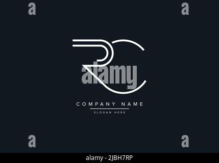 Creative Letters RC Logo Design Vector Template. Stock Vector