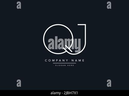 Creative Letters QJ Logo Design Vector Template. Stock Vector