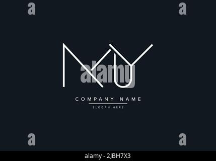 Creative Letters MY Logo Design Vector Template. Stock Vector