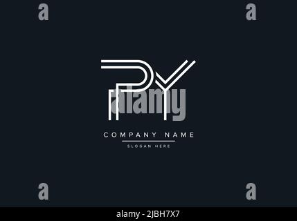Creative Letters PY Logo Design Vector Template. Stock Vector