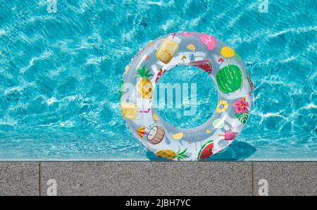 Tropical summer pool and recreation concept. Stock Photo