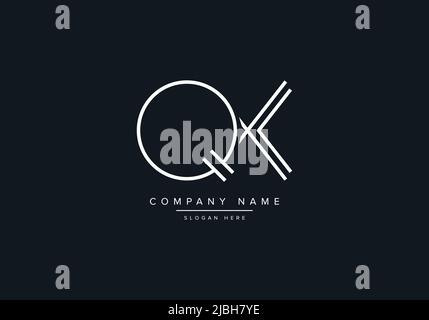 Creative Letters QX Logo Design Vector Template. Stock Vector