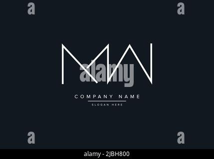 Creative Letters MW Logo Design Vector Template. Stock Vector