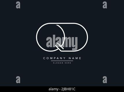 Creative Letters QD Logo Design Vector Template. Stock Vector