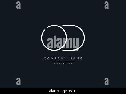 Creative Letters OD Logo Design Vector Template. Stock Vector