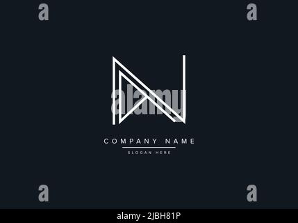 Creative Letters NA Logo Design Vector Template. Stock Vector
