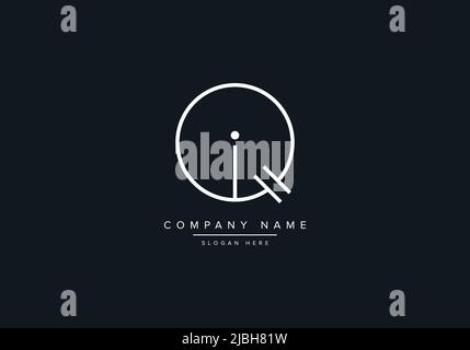 Creative Letters QI Logo Design Vector Template. Stock Vector