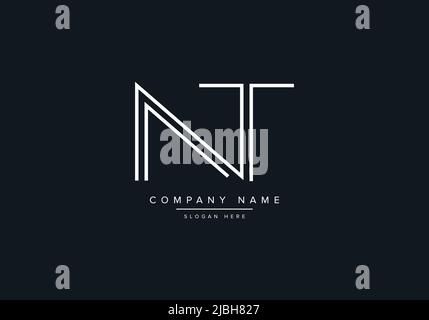 Creative Letters NT Logo Design Vector Template. Stock Vector