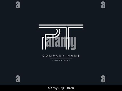 Creative Letters PT Logo Design Vector Template. Stock Vector