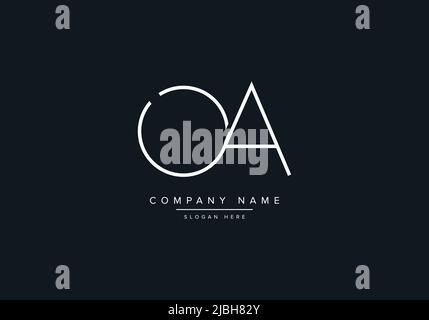 Creative Letters OA Logo Design Vector Template. Stock Vector