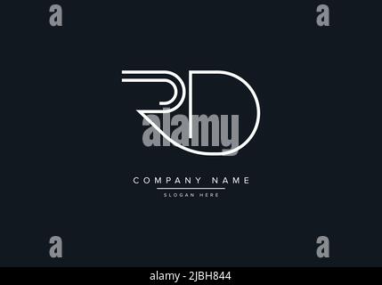 Creative Letters RD Logo Design Vector Template. Stock Vector