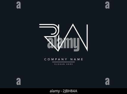 Creative Letters RW Logo Design Vector Template. Stock Vector