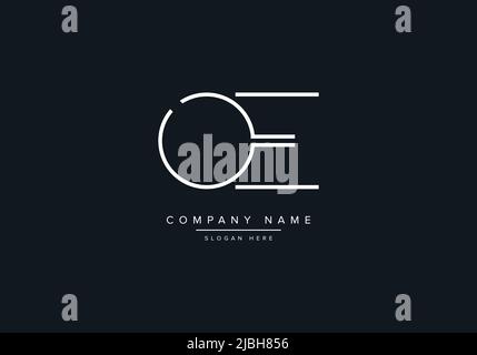 Creative Letters OE Logo Design Vector Template. Stock Vector