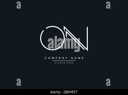 Creative Letters ON Logo Design Vector Template. Stock Vector