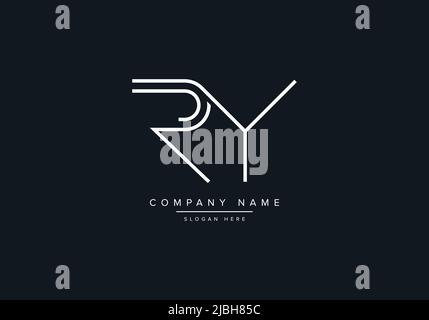 Creative Letters RY Logo Design Vector Template. Stock Vector