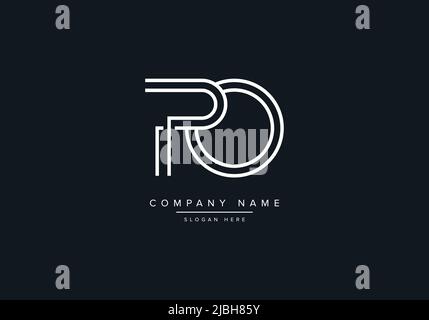 Creative Letters PO Logo Design Vector Template. Stock Vector