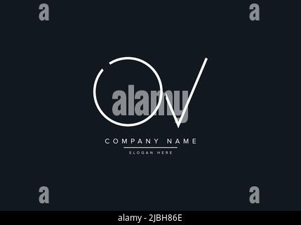 Creative Letters OV Logo Design Vector Template. Stock Vector