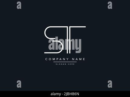 Creative Letters ST Logo Design Vector Template. Stock Vector