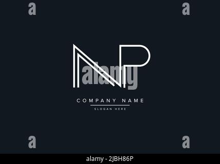 Creative Letters NP Logo Design Vector Template. Stock Vector