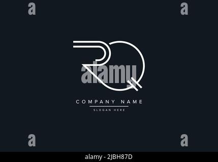 Creative Letters RQ Logo Design Vector Template. Stock Vector