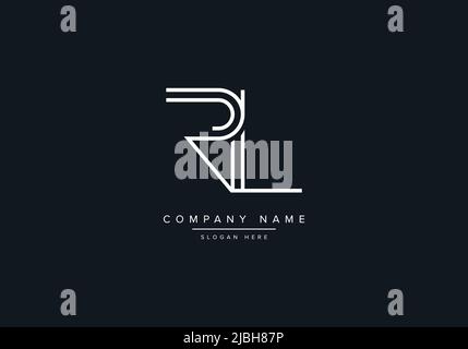 Creative Letters RL Logo Design Vector Template. Stock Vector