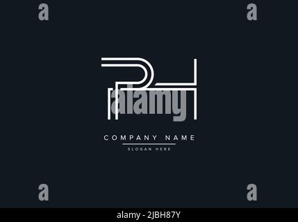 Creative Letters PH Logo Design Vector Template. Stock Vector